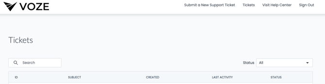 Support Portal_Dashboard