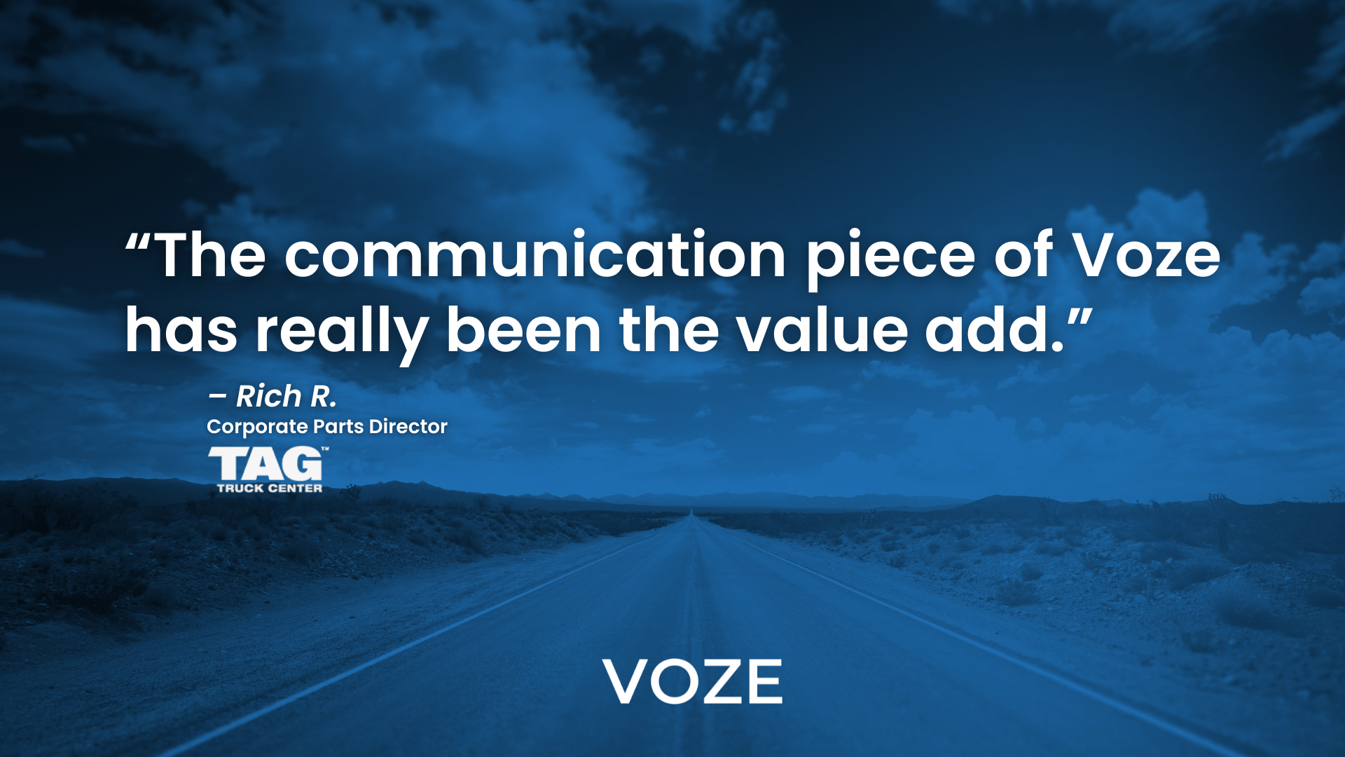 Tag Truck Center Customer Story Voze