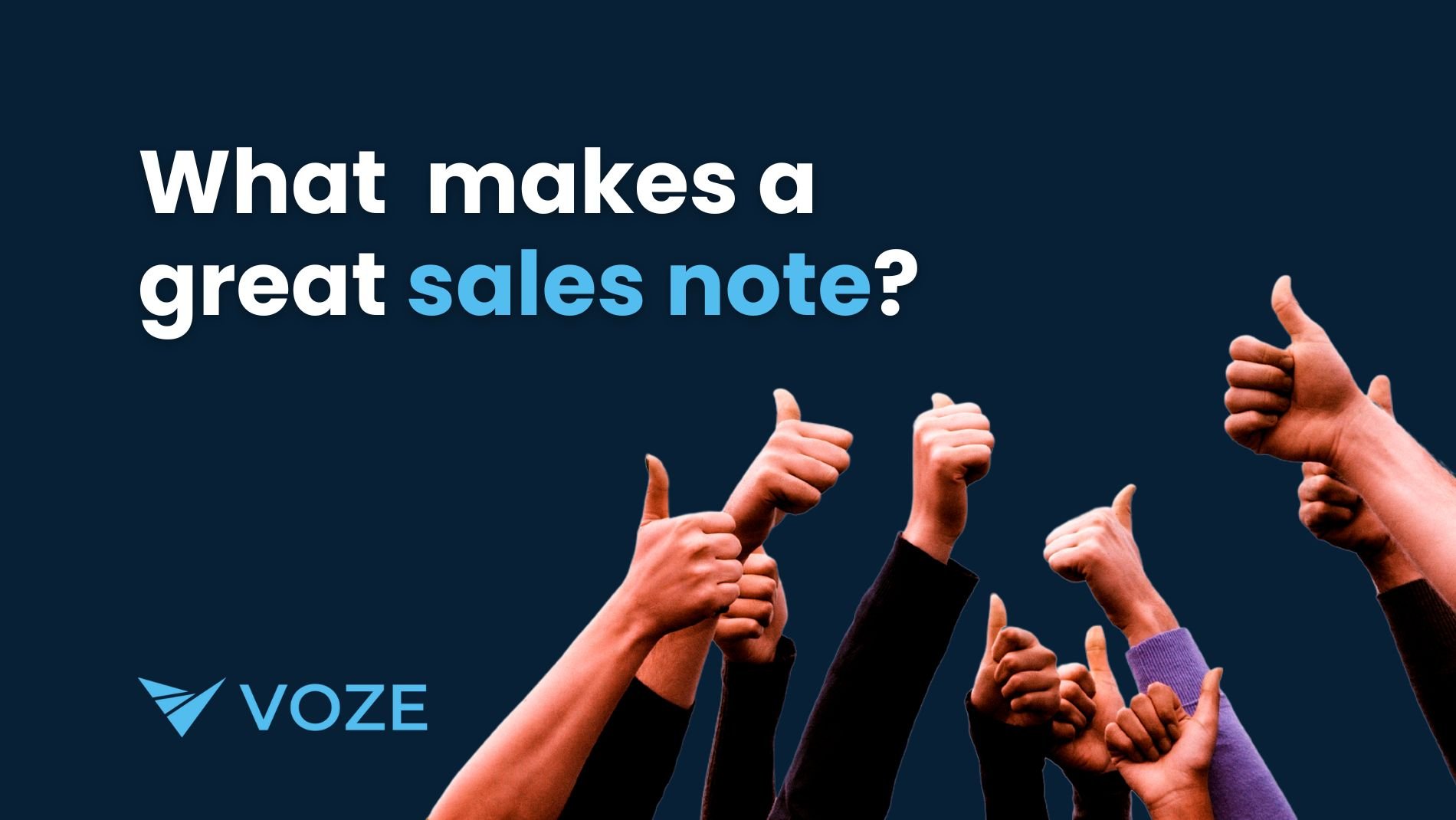 What makes a great sales note