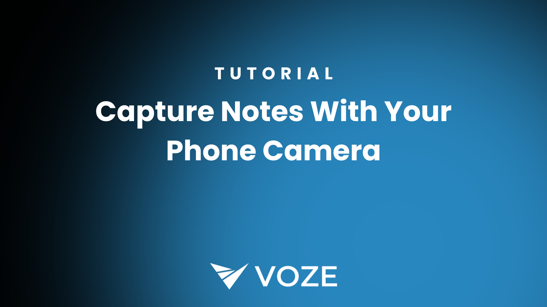 Effortless Note-Taking: How to Capture Handwritten Notes with Voze's New Photo Feature
